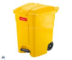 سطل زباله پدال دار و چرخ دار ناصر پلاستیک 5000