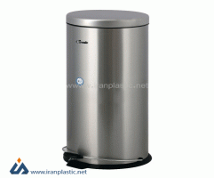 سطل زباله استیل 30 لیتر سرکوله circule-آرام بند