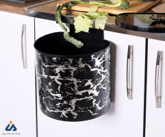 سطل زباله کابینتی طرح ماربل رزمن پلاستیک