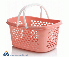 سبد خرید پلاستیکی گلرخ سایز 4 ایده آل پلاستیک 8604