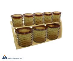 سرویس حبوبات شطرنجی 9 پارچه بیتا پلاستیک کد 230