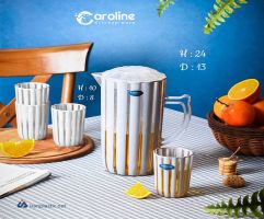 پارچ آب خوری پلاستیکی مدل زبرا کارولین 404
