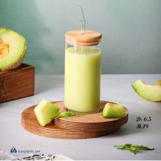 لیوان شیشه ای گرد اسموتی کارولین 301