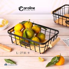 سبد میوه دسته دار فلزی کوچک کارولین 502