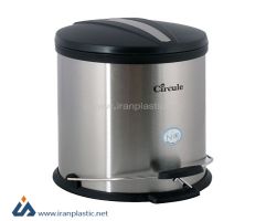 سطل زباله پدالی استیل 5 لیتری در پلیمری سرکوله 5P