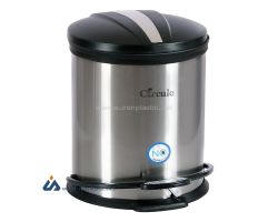 سطل زباله پدالی استیل 3 لیتری در پلیمری سرکوله 3P