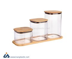 ست استند باریستا سه سایز درچوبی آریسام پلاستیک 267