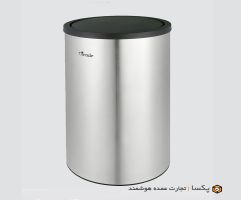 سطل زباله در بادبزنی 25 لیتری استیل متالیس